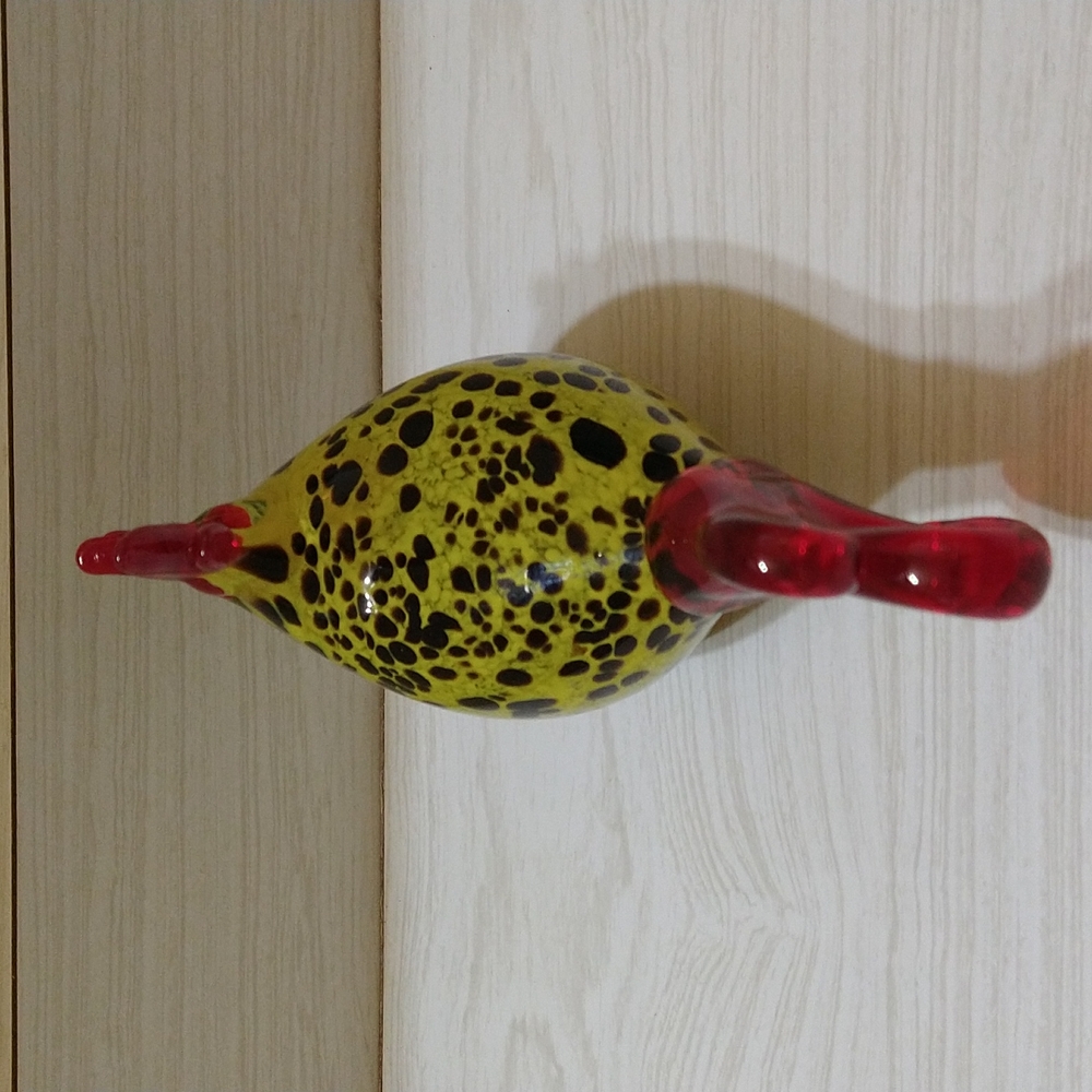 Handmade Art Glass Rooster Sculpture - Picture 3 of 6
